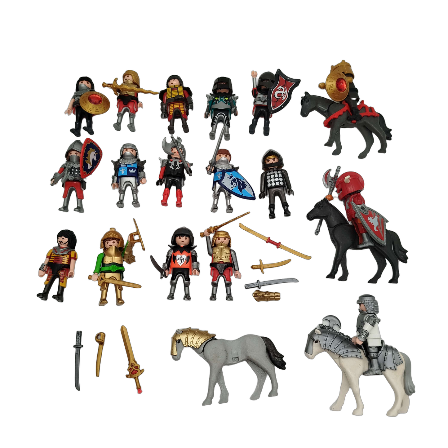 Playmobil Bundle Ritter 17 Figuren & Pferde