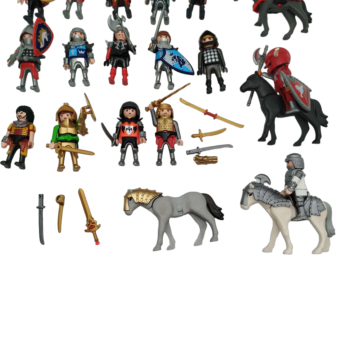 Playmobil Bundle Ritter 17 Figuren & Pferde