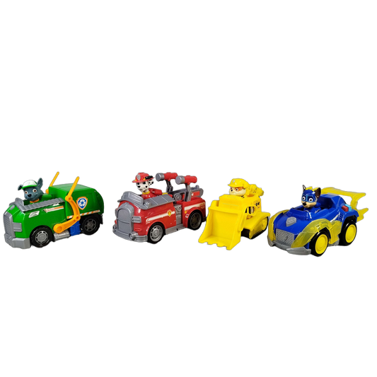 Spin Master Bundle Paw Patrol Set von 4 Feuerwehrauto & Bulldozer