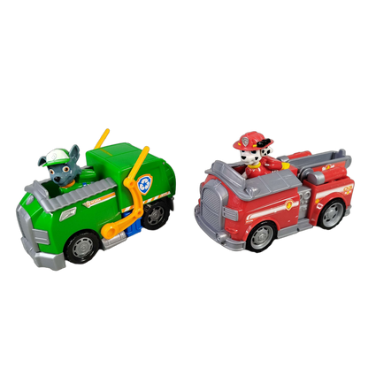 Spin Master Bundle Paw Patrol Set von 4 Feuerwehrauto & Bulldozer