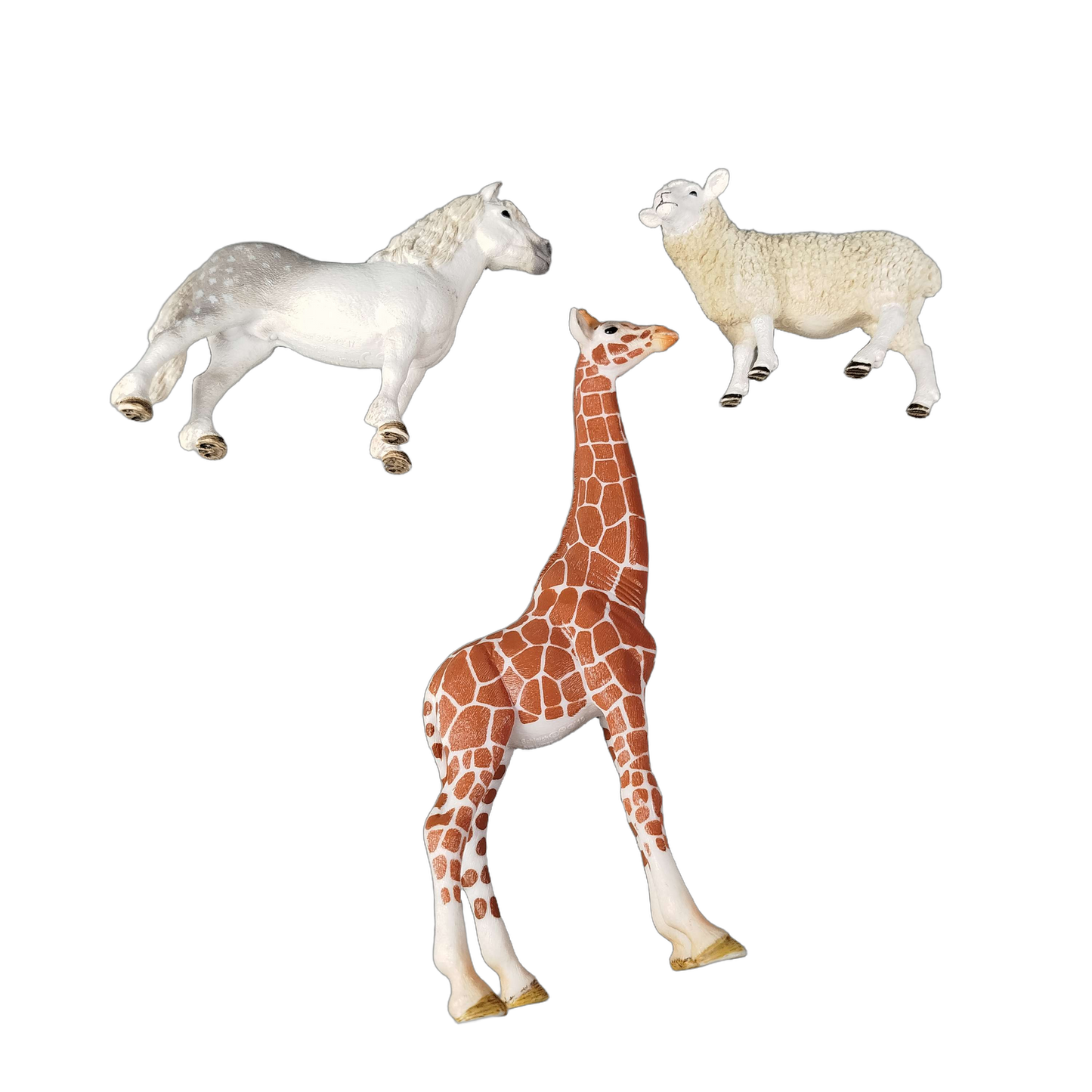 Schleich Tiere Bundle 3 Teile Giraffe Schaf Pferd Neuwertig