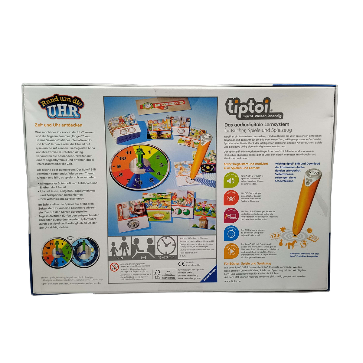 Ravensburger tiptoi Rund um die Uhr Lernspiel, Neu, ab 6 Jahre