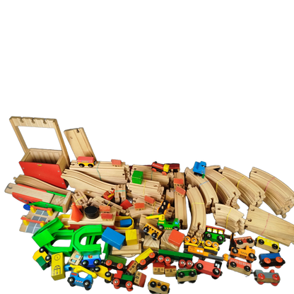 BRIO Bundle Holzeisenbahn Straßen & Schienen Deluxe, großes Set