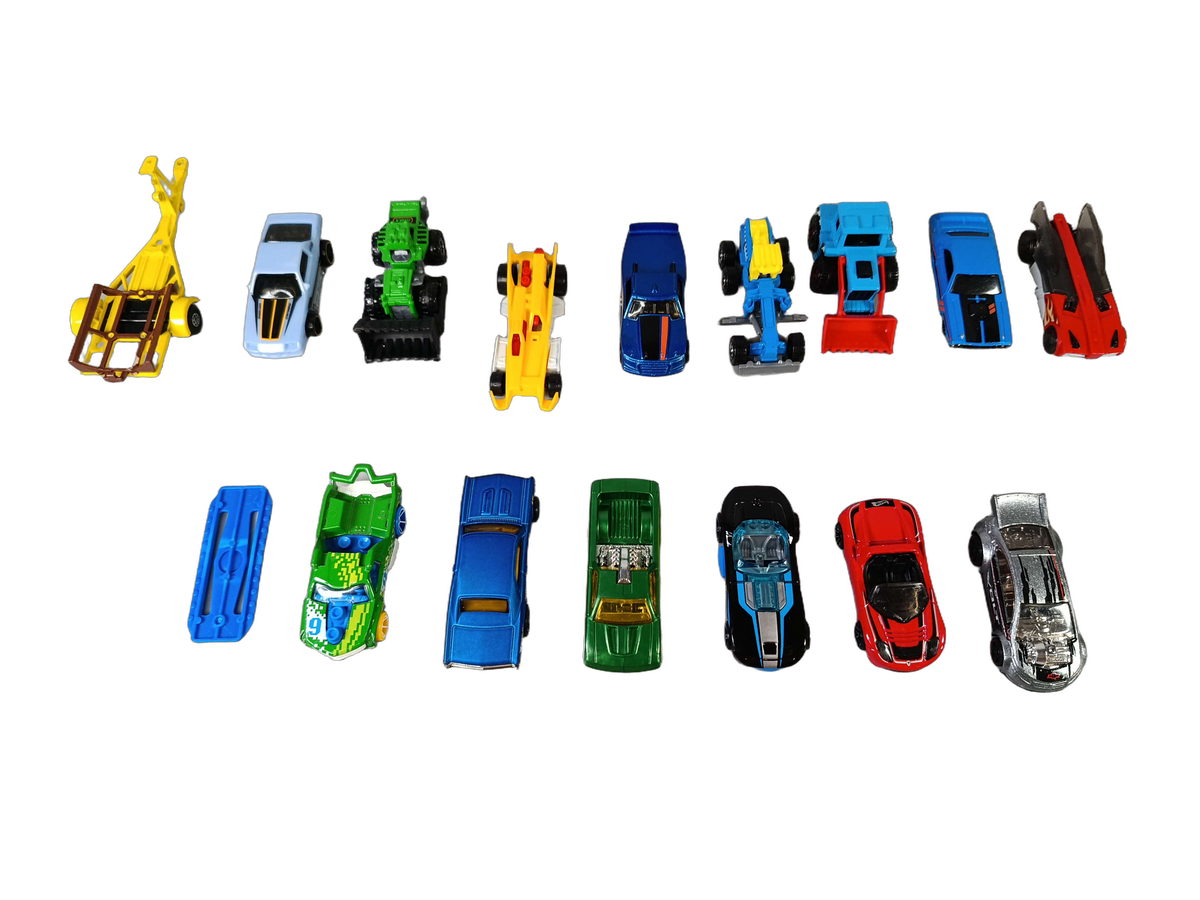 Hot Wheels Bundle Crash Canyon großes Set Rennbahn & 16 Autos