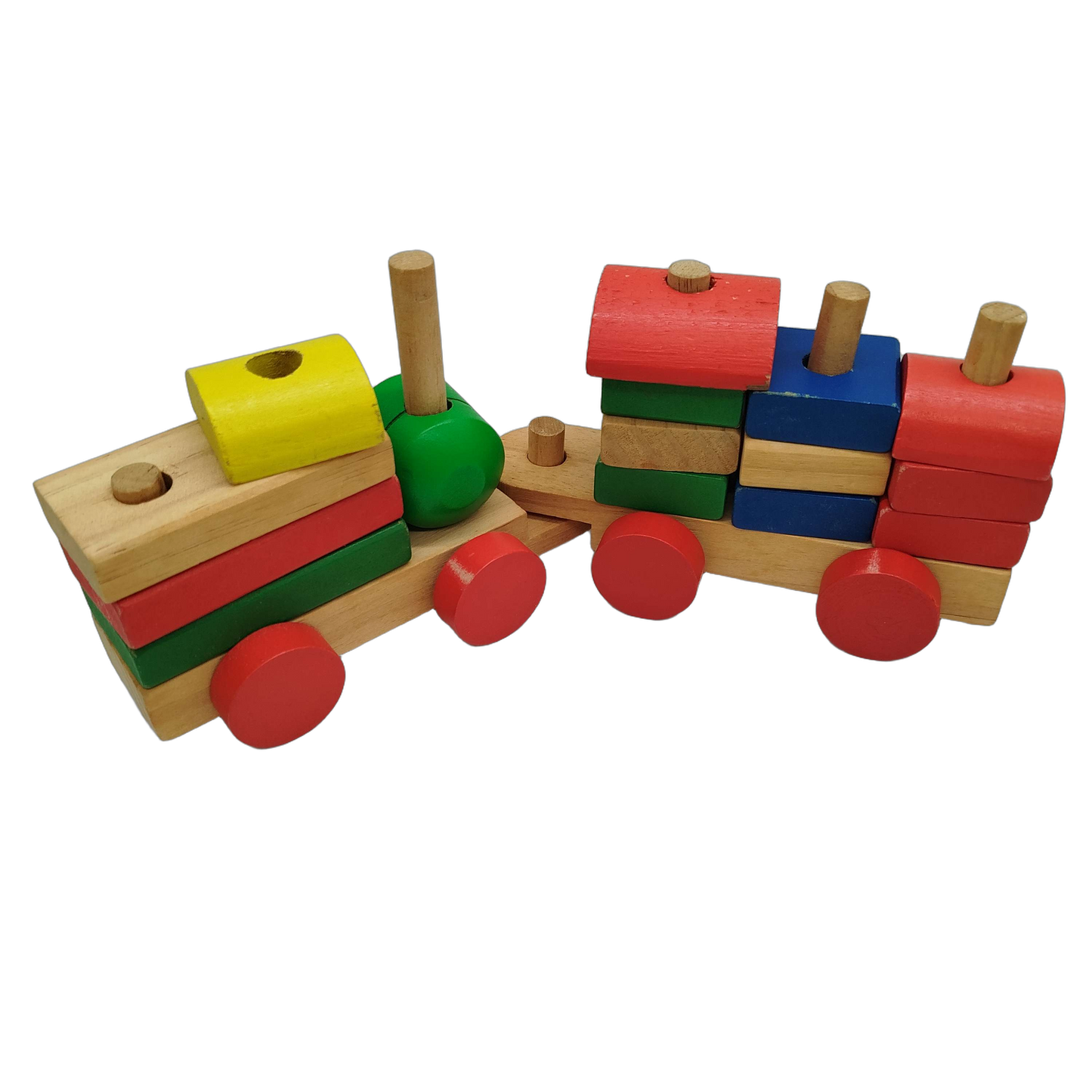 Bundle Holzklötze Set Bausteine & Ziehigel