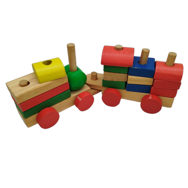 Bundle Holzklötze Set Bausteine & Ziehigel