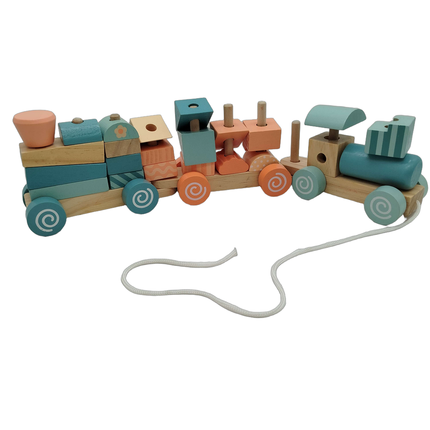 Bundle Holzklötze Set Bausteine & Ziehigel