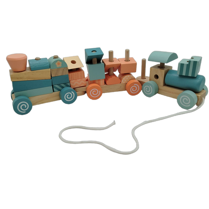 Bundle Holzklötze Set Bausteine & Ziehigel