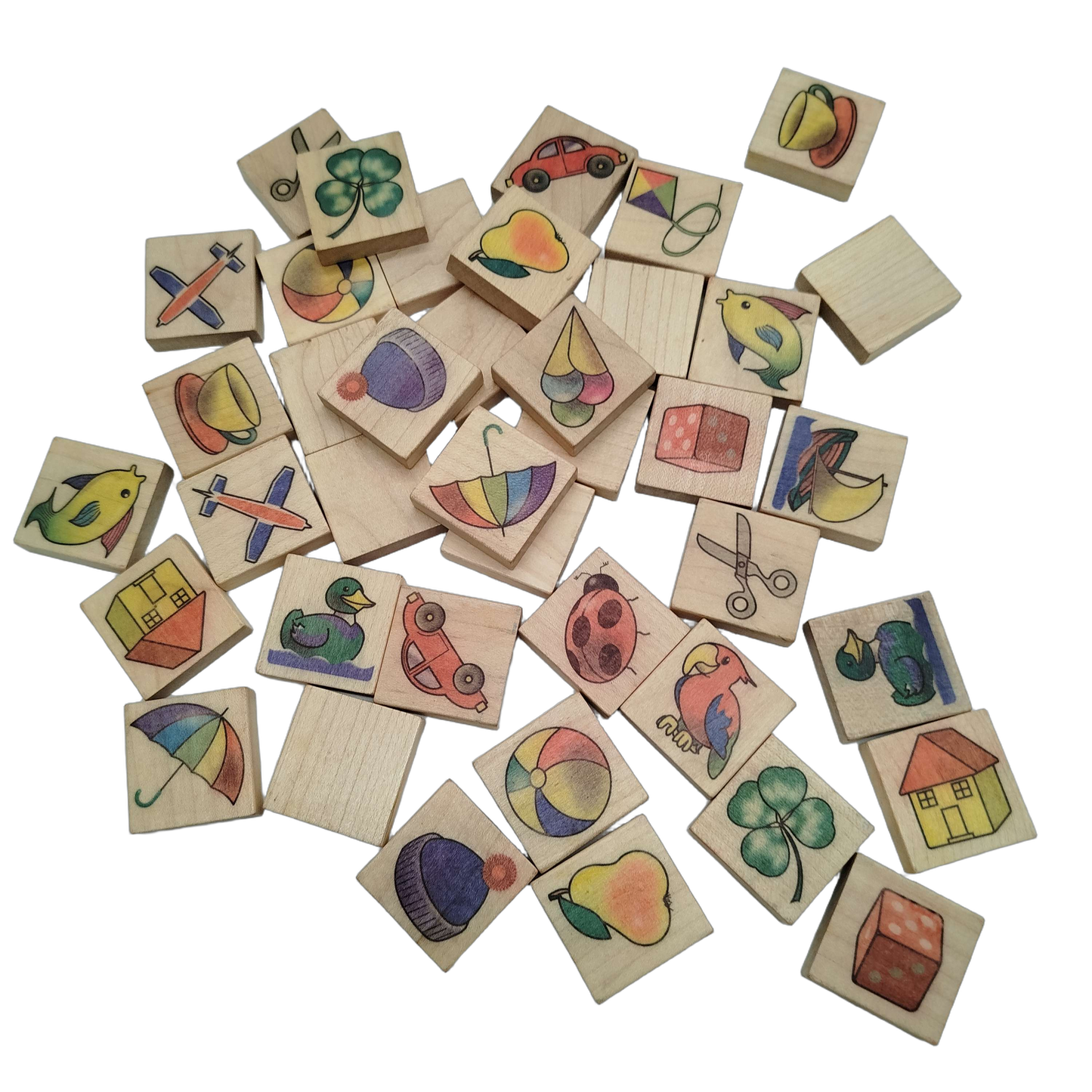 Bundle Holzklötze Set Bausteine & Ziehigel