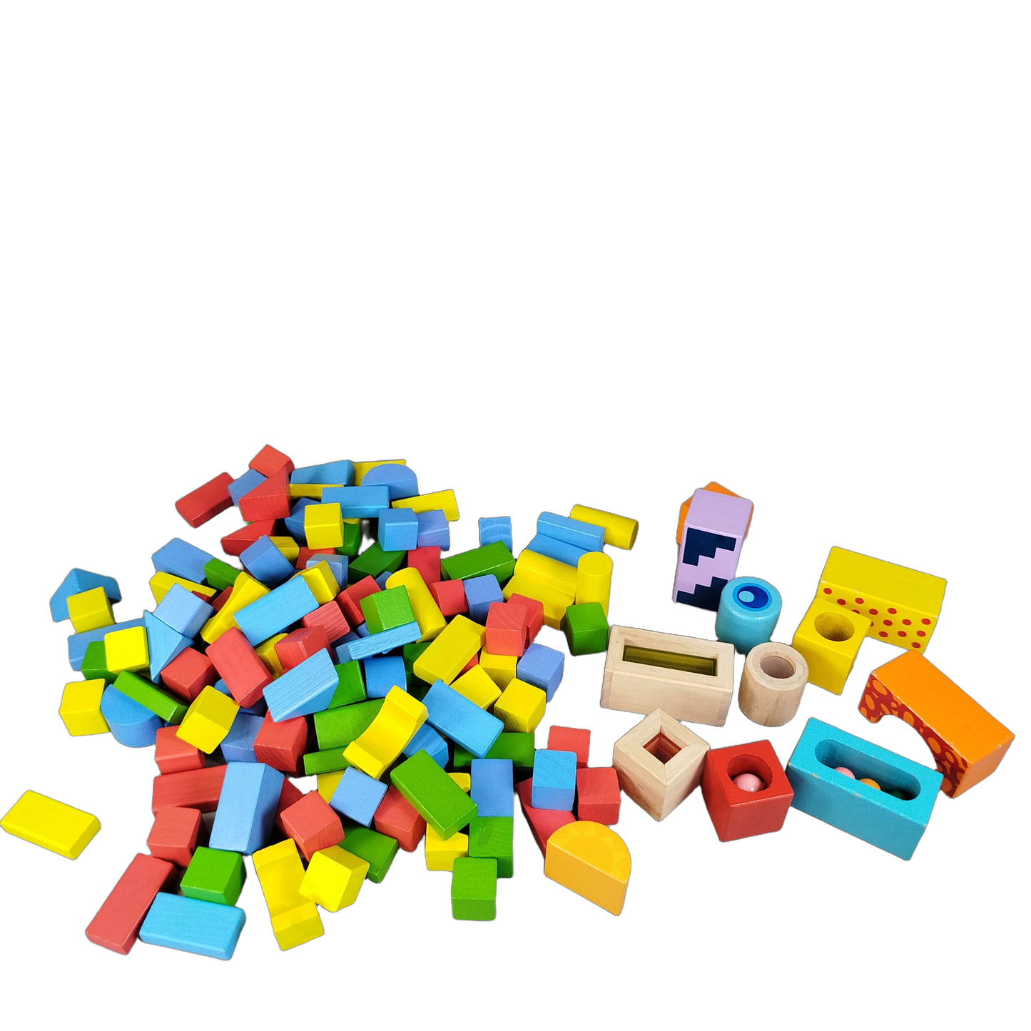 Bundle Holzbausteine mit Perlen & Glöckchen