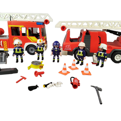 Playmobil Bundle Feuerwehr 9463 3182 Set von 2 Feuerwehrfahrzeuge