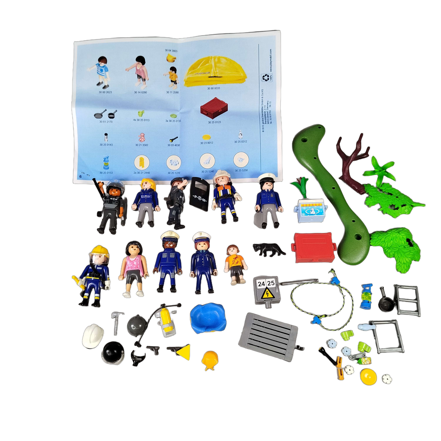 Playmobil Bundle Polizei & Feuerwehr Set von 10 Figuren & Zubehör