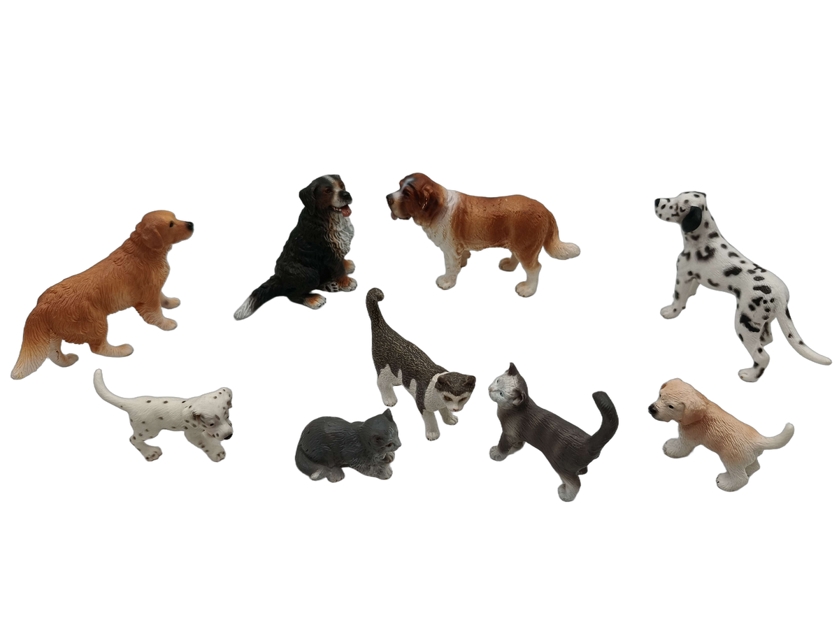 Schleich Tiere Bundle Hunde & Katzen 9 Teile Tierfiguren