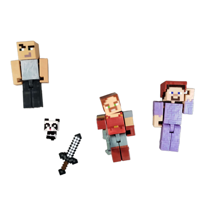 Mattel Bundle Minecraft Set von 5 Figuren & Zubehör