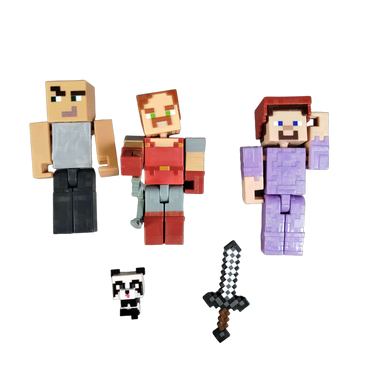 Mattel Bundle Minecraft Set von 5 Figuren & Zubehör