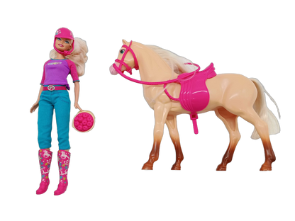 Mattel Bundle Reiten Set Puppe & Pferd mit Reitzubehör
