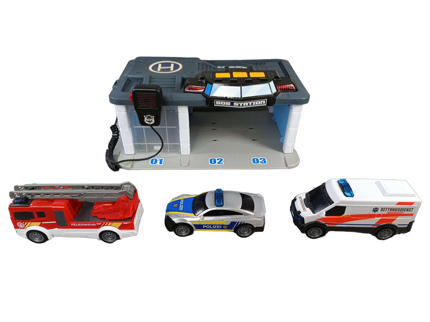 simba dickie group Bundle Polizei & Rettung SOS-Station Set Fahrzeuge