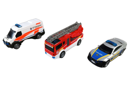simba dickie group Bundle Polizei & Rettung SOS-Station Set Fahrzeuge
