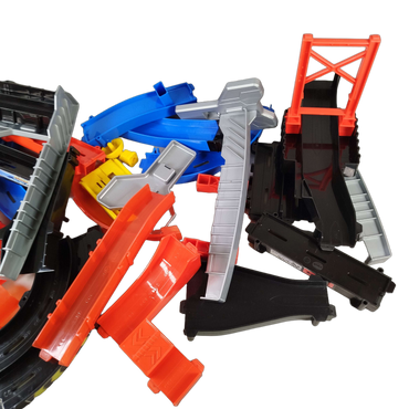 Hot Wheels Bundle Rennbahn großes Set Schienen, Kurven & Zubehör