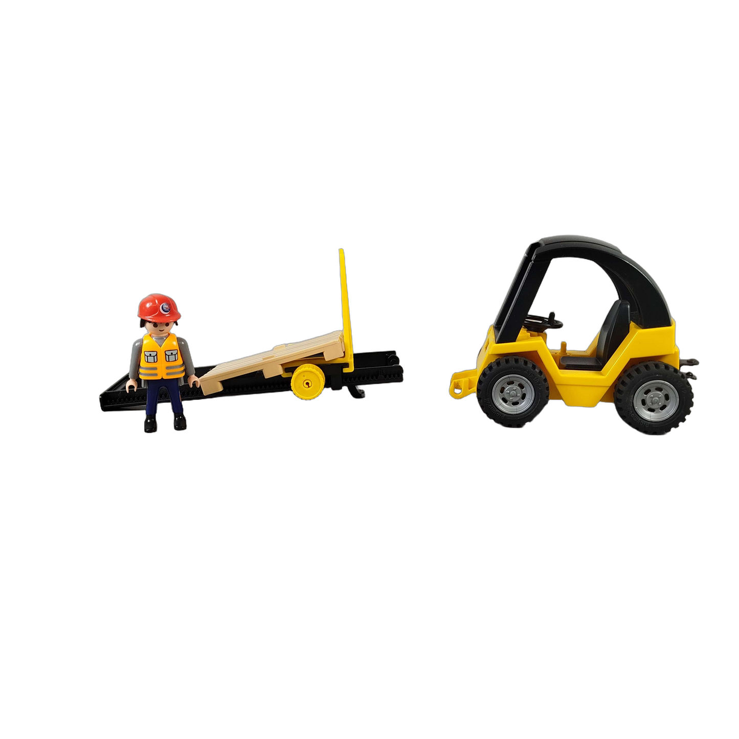 Playmobil Gabelstapler mit Fracht Fahrzeug