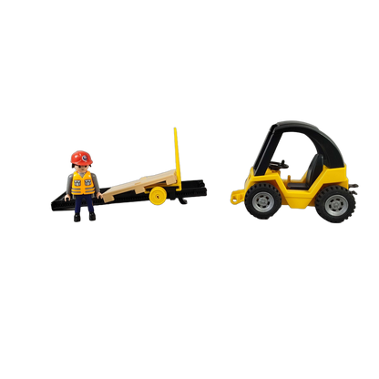 Playmobil Gabelstapler mit Fracht Fahrzeug
