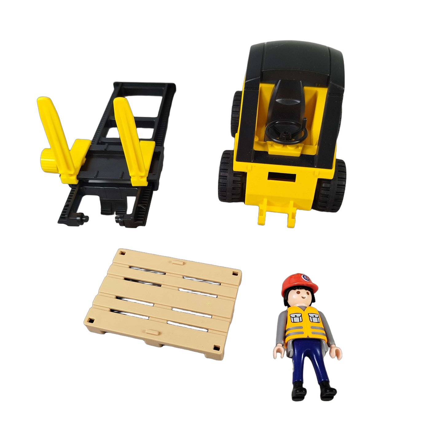Playmobil Gabelstapler mit Fracht Fahrzeug