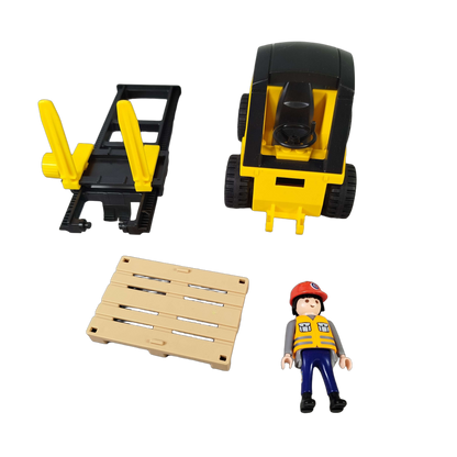Playmobil Gabelstapler mit Fracht Fahrzeug