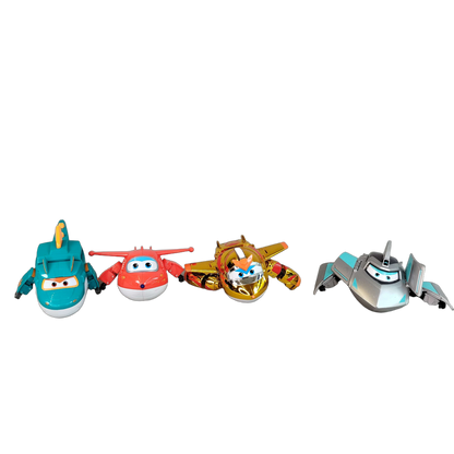 Super Wings Bundle 4x Flugzeuge Figuren