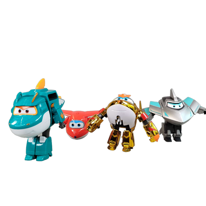 Super Wings Bundle 4x Flugzeuge Figuren