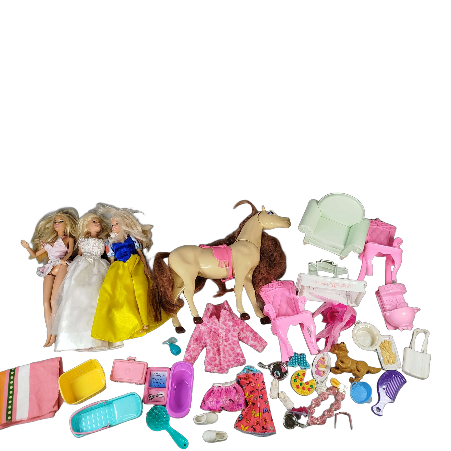 Barbie Bundle Schneewittchen Set von 4 Modepuppen & Pferd