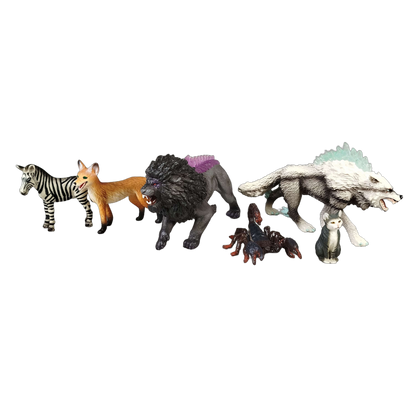 Schleich Tiere Bundle 6 Teile Zebra Fuchs Löwe Wolf Katze