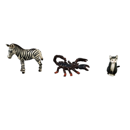 Schleich Tiere Bundle 6 Teile Zebra Fuchs Löwe Wolf Katze