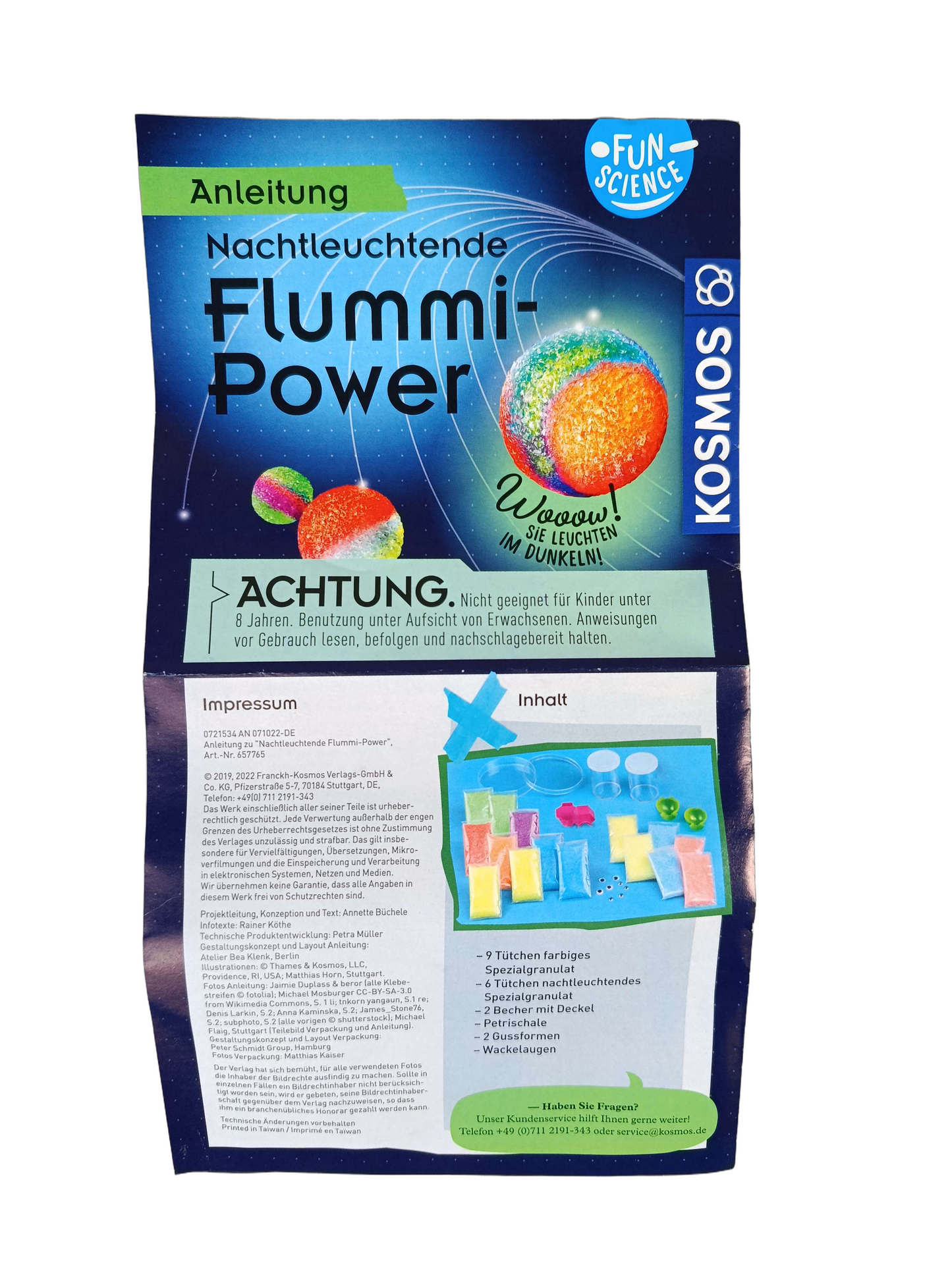 KOSMOS Nachtleuchtende Flummi-Power 654168 Experimentierset