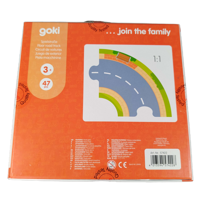 Goki Spielstraße 57422 Bodenpuzzle mit 2 Fahrzeugen