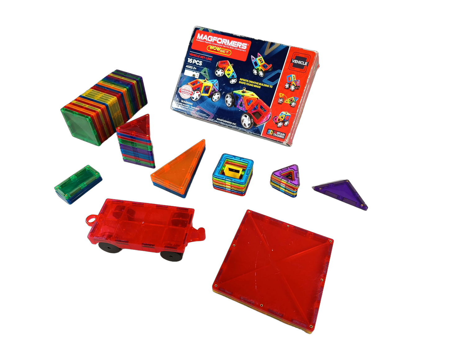 Magformers WOW Magnetbaukasten Fahrzeug 16-teilig