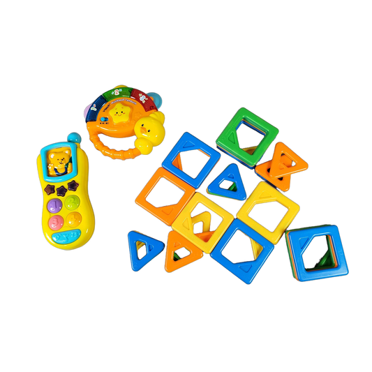VTech Bundle großes Set Tamburin, Telefon & Magnetbausteine