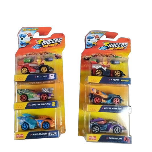 Magic Box Int. Bundle Mix & Race 3-Packs Set von 6 Spielzeugautos, Neu