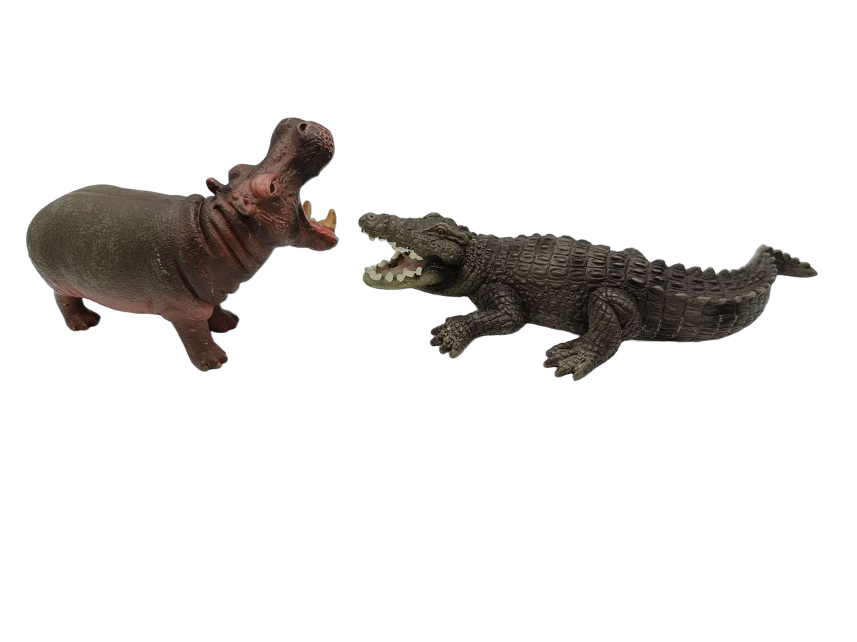 Schleich Tiere Bundle 14749 5 Teile Kuh, Krokodil & Giraffe