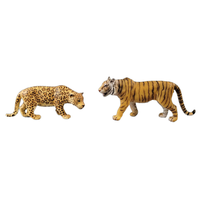 Schleich Tiere Bundle 4 Teile Leopard, Pferd, Tiger & Büffel