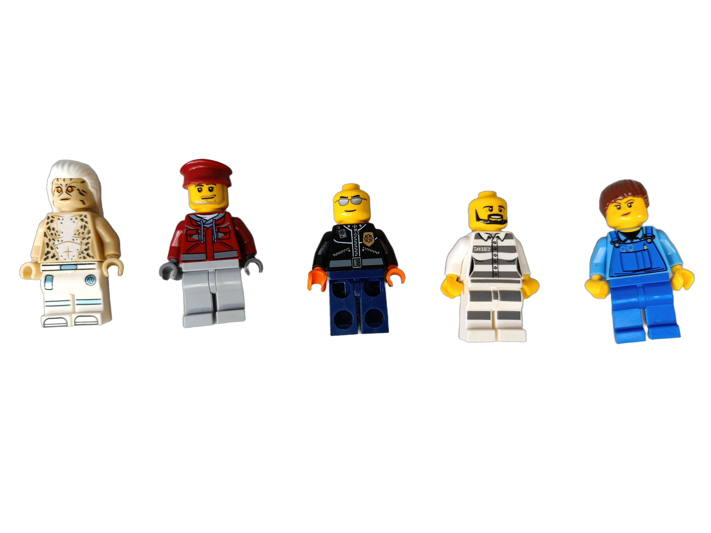 LEGO Bundle Minifiguren 5x Polizei, Gefangener, Höhlenmensch