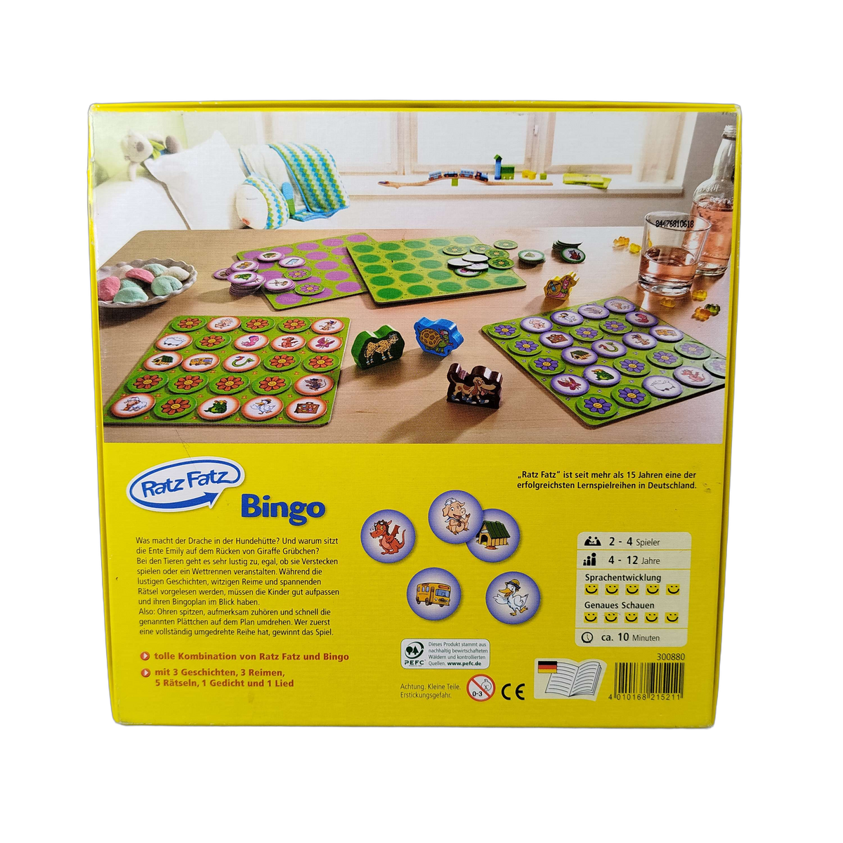 HABA Ratz Fatz Bingo 300880 Familienspiel & Lernspiel