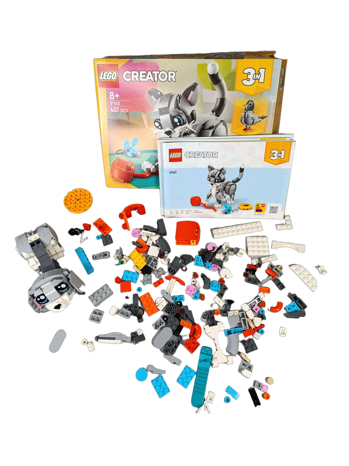 LEGO Creator 3-in-1 31163 Graue Katze Hund & Taube Bauset