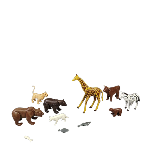 Playmobil Bundle Wildtiere Tierfiguren Bär Giraffe Löwin