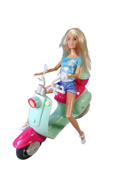 Playtive Modepuppe mit Scooter Puppenset