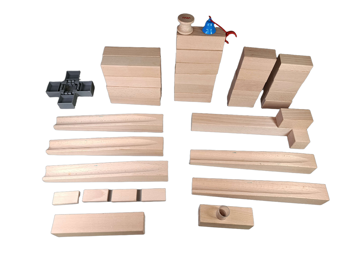 HABA Kugelbahn Bauteile Murmelbahn Holz & Kunststoff Ergänzung