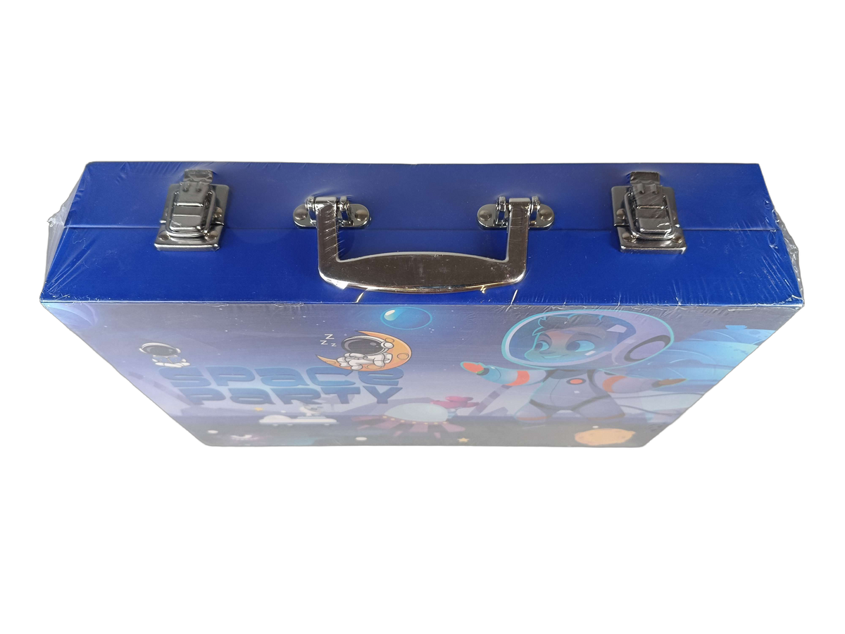 Space Party Mal- und Zeichenkoffer Bastelset, Neu