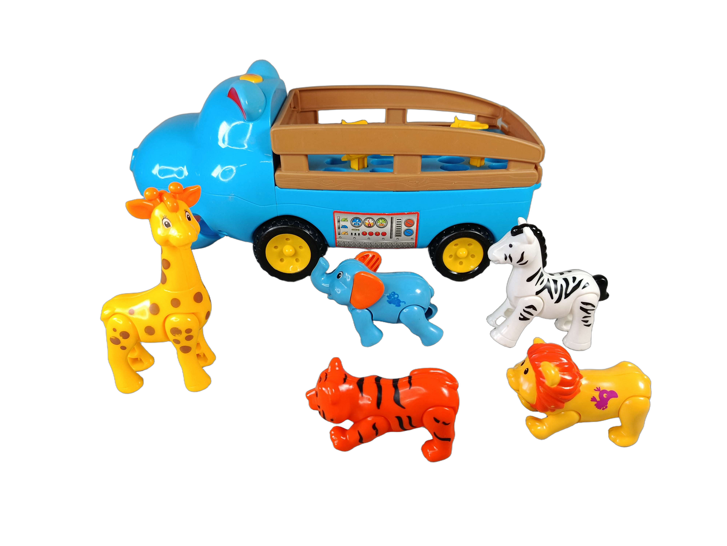 Kiddieland Bundle Safari Nilpferd Set von 6 Rutscher & Tierfiguren