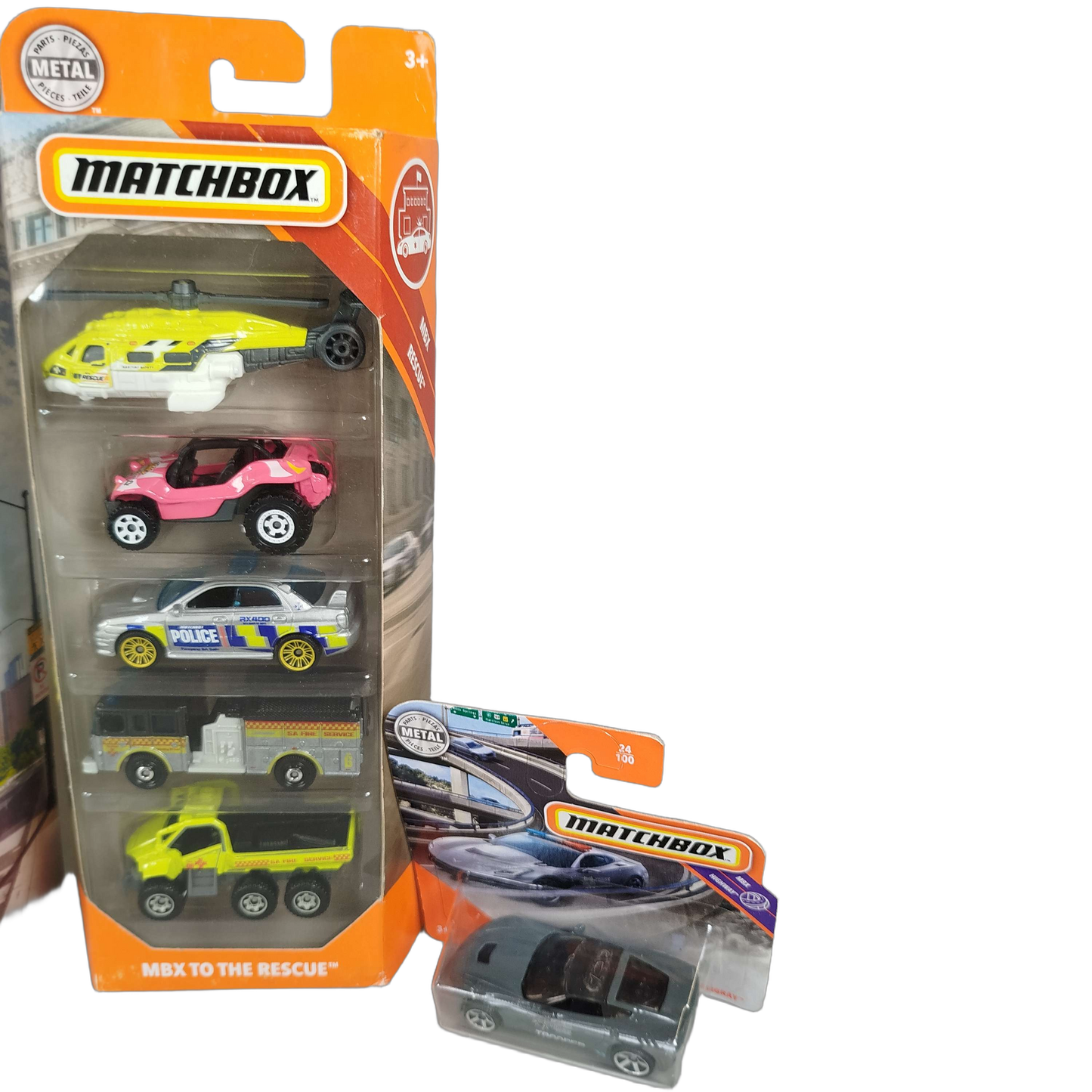 Matchbox Bundle MBX Highway Rescue NYPD Set von 18 Autos Neu