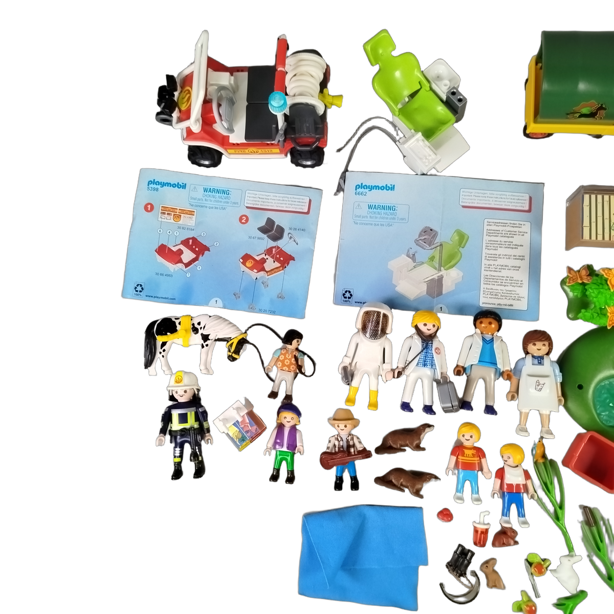 Playmobil Bundle Feuerwehr 6818 6662 5398 6948 Set von 7 Figuren