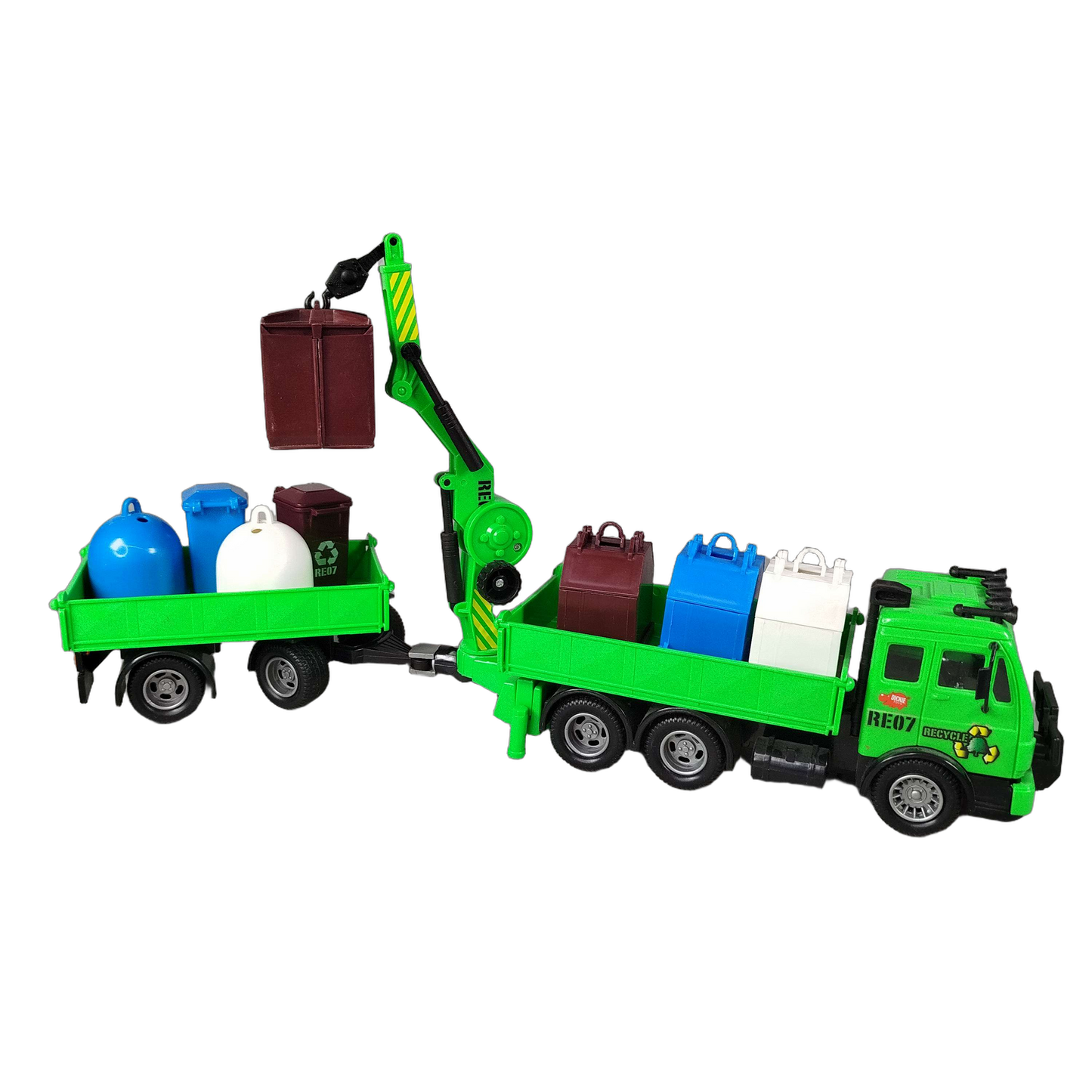 Bundle Müllabfuhr LKW Kran Anhänger Recyclingbehälter